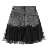 Asymmetrischer Jeansrock „Fairy Grunge“